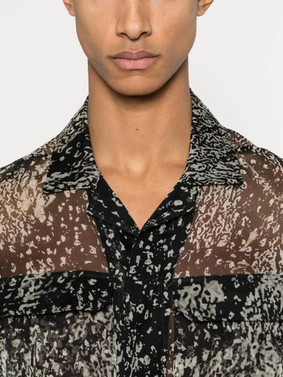  릭 오웬스 반팔 셔츠 RU01E5298SP1 black - RICK OWENS