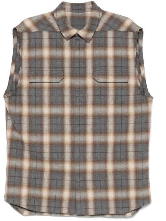  릭 오웬스 민소매 티셔츠 RU01E5239CP grey