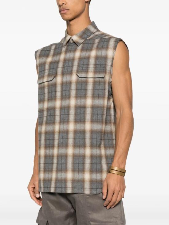  릭 오웬스 민소매 티셔츠 RU01E5239CP grey - RICK OWENS