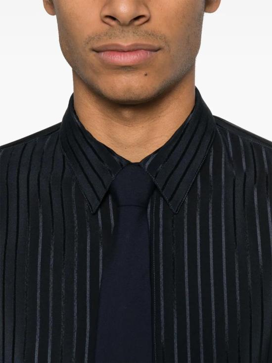  생로랑 긴팔 셔츠 819096Y2G62 midnight blue - SAINT LAURENT