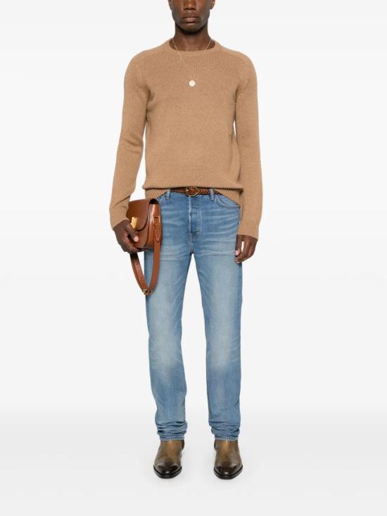  생로랑 긴팔 티셔츠 603088YALK2 camel - SAINT LAURENT