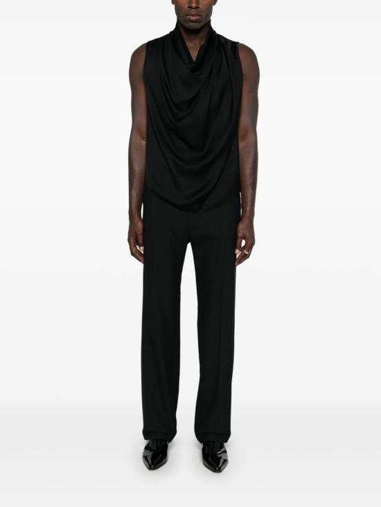  생로랑 반팔 셔츠 795522Y720W black - SAINT LAURENT