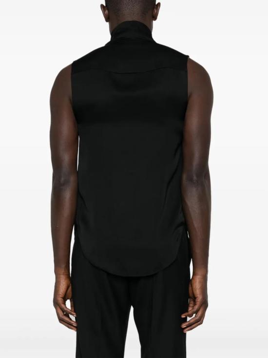  생로랑 반팔 셔츠 795522Y720W black - SAINT LAURENT