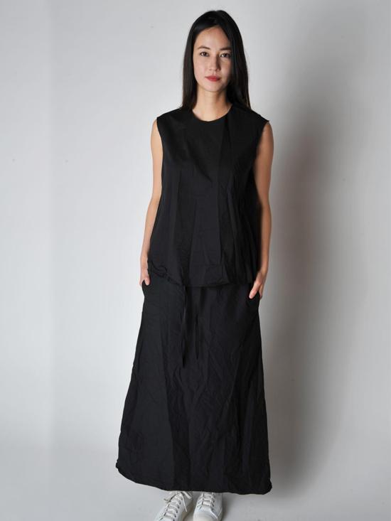  SCHA 롱 스커트 샤 백 플리츠 트위스트 - OTHER BRANDS