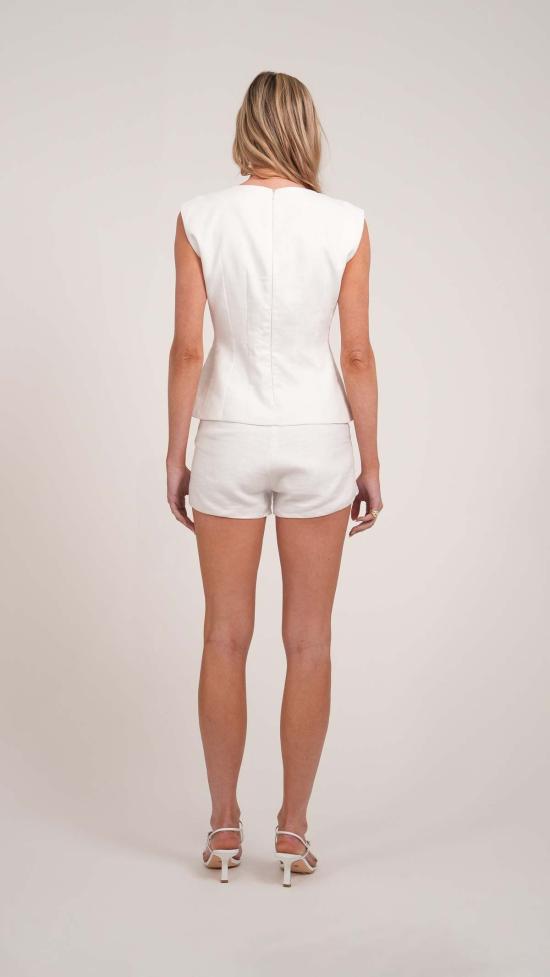  파렌테지 블라우스 콜렛 탑 화이트/오트/블랙 - PARENTEZI