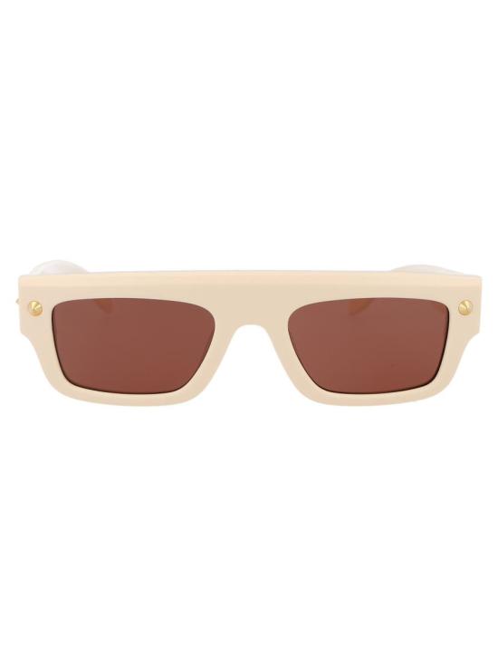25SS 알렉산더 맥퀸 선글라스 AM0427S 004 SUNGLASSES 004 IVORY IVORY BROWN