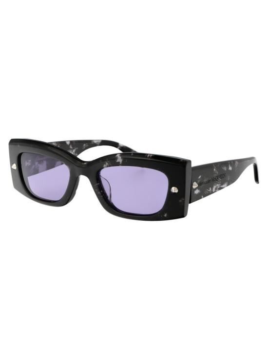 25SS 알렉산더 맥퀸 선글라스 AM0426S 003 SUNGLASSES 003 HAVANA HAVANA VIOLET - ALEXANDER MCQUEEN