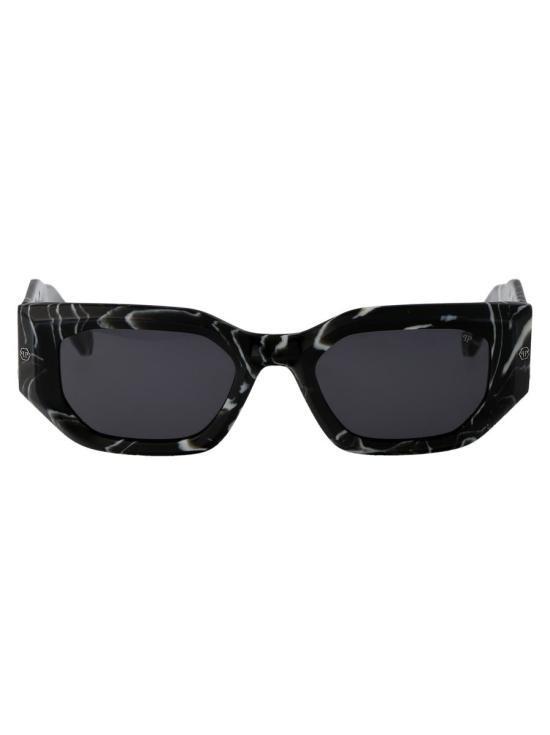 25FW 필립 플레인 안경 SPP066M 0Z21 SUNGLASSES 0Z21 NERO MARMORIZZATO