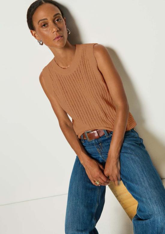  네이션 리미티드 베스트 Nation Ltd Elliana 풀오버 조끼 프랄린 - NATION LTD