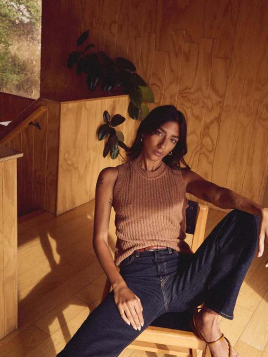  네이션 리미티드 베스트 Nation Ltd Elliana 풀오버 조끼 프랄린 - NATION LTD