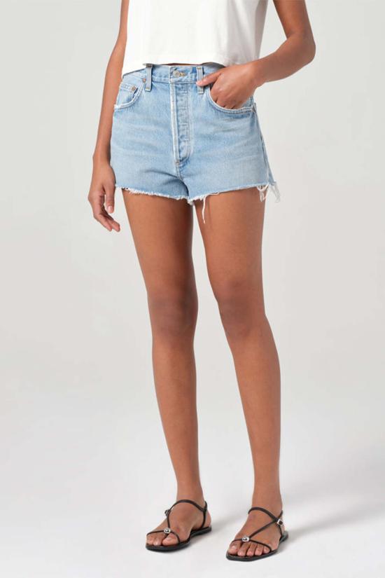  에이골디 데님 숏팬츠 아골드 리들리 숏 캡처 빈티지 블루 - AGOLDE