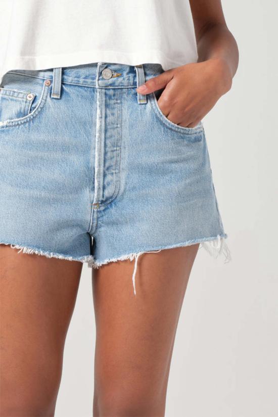  에이골디 데님 숏팬츠 아골드 리들리 숏 캡처 빈티지 블루