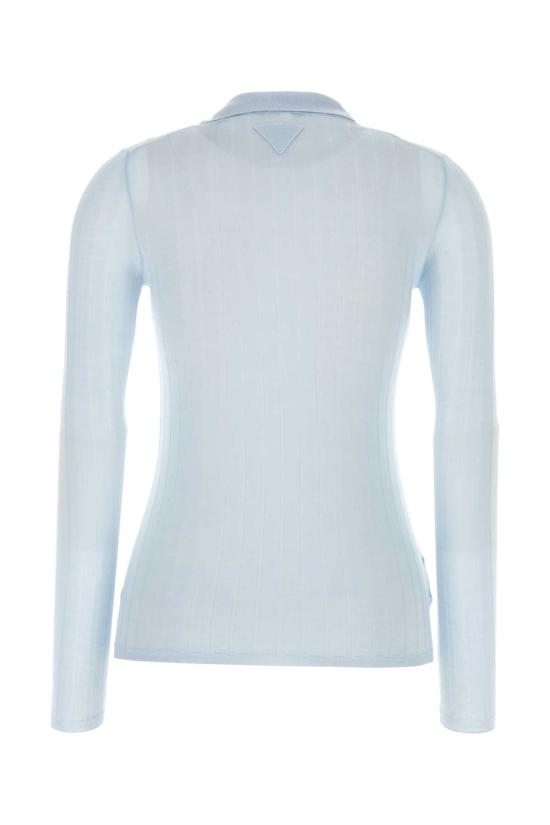 24FW 프라다 폴로 티셔츠 P24H2BSOOO15HX F0013 Light Blue - PRADA