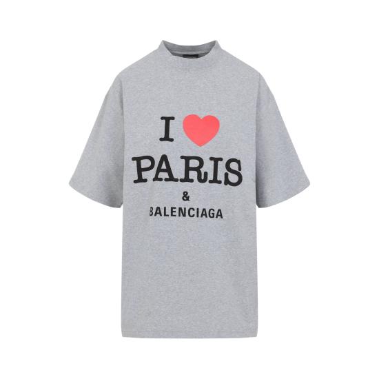 25SS 발렌시아가 반팔 티셔츠 764235 TSVI4 1300 HEATHER GREY - BALENCIAGA