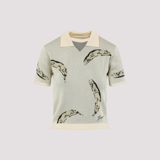 25SS 자크뮈스 반팔 티셔츠 25E251KN597 2025 2BU BANANA JACQUARD YELLOW