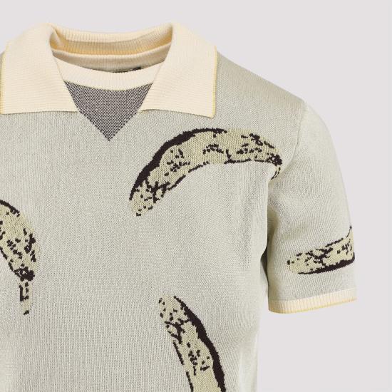 25SS 자크뮈스 반팔 티셔츠 25E251KN597 2025 2BU BANANA JACQUARD YELLOW - JACQUEMUS