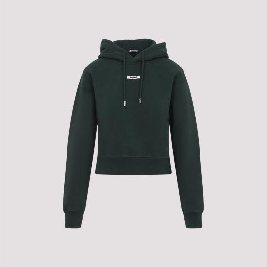 25SS 자크뮈스 후드 티셔츠 24E241JS162 2341 591 DARK GREEN 2 - JACQUEMUS