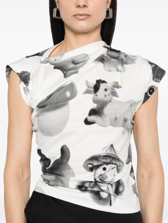  비비안웨스트우드 반팔 티셔츠 1504000AJ006F white - VIVIENNE WESTWOOD