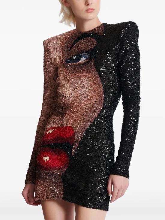  발망 롱 원피스 EF0R8835PC93 - BALMAIN