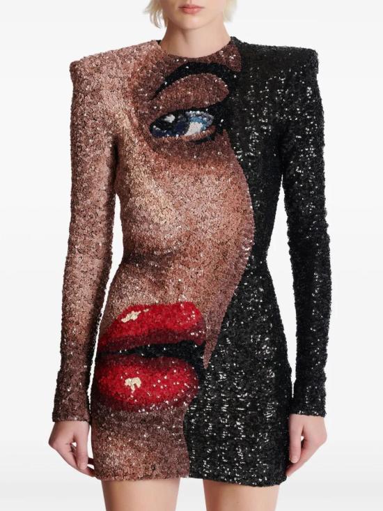  발망 롱 원피스 EF0R8835PC93 - BALMAIN