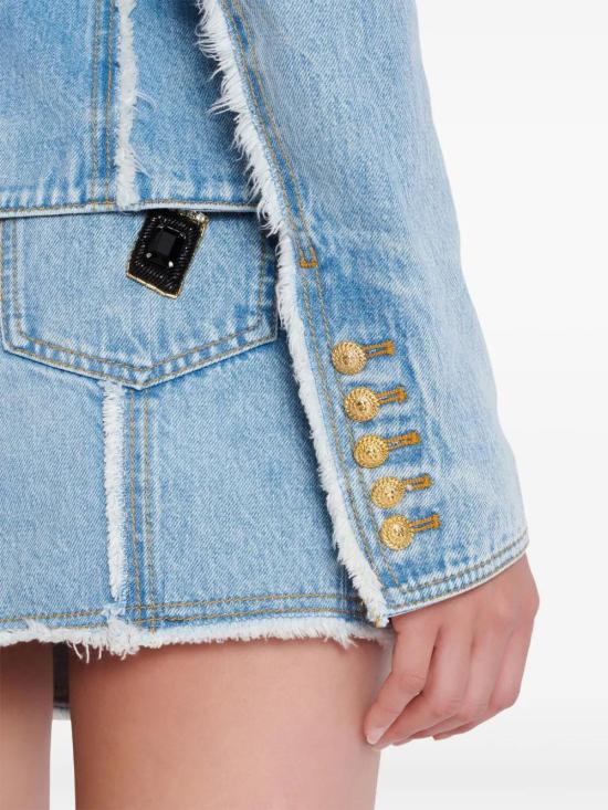  발망 데님 자켓 EF0SG220DF75 - BALMAIN