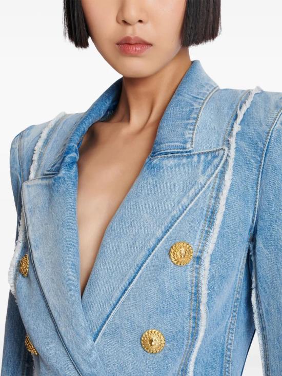  발망 데님 자켓 EF0SG220DF75 - BALMAIN