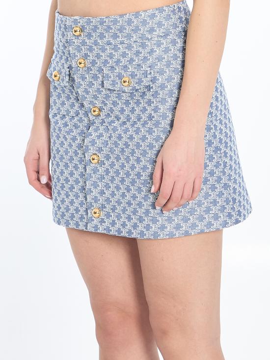 25SS 셀린느 스커트 RJ01U0G10 LIGHT BLUE - CELINE