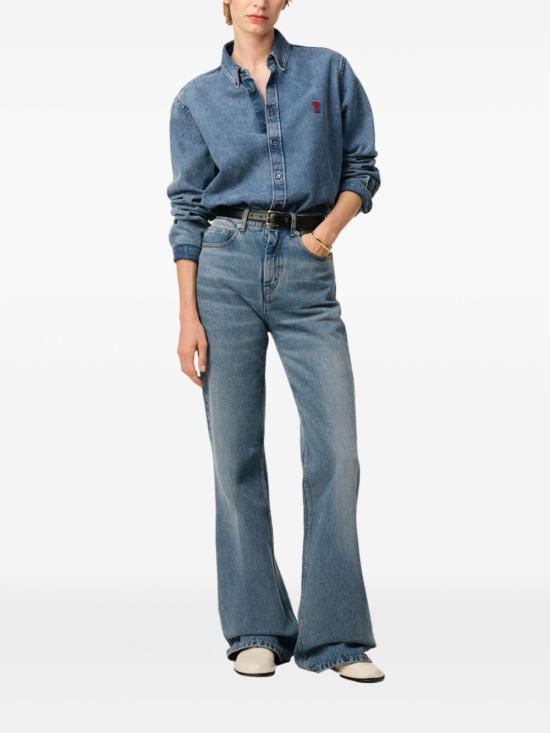 25SS 아미 긴팔 셔츠 USH063 DE0056480 Blue - AMI