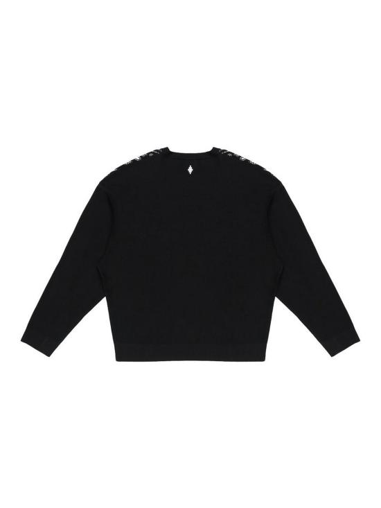  마르셀로 불론 스웨터 CMHE036F23KNI0011001 Black - MARCELO BURLON