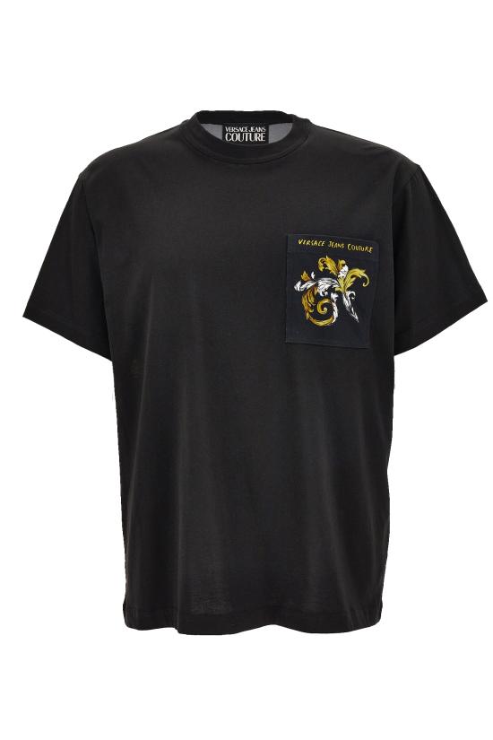 25SS 베르사체 반팔 티셔츠 78GAH6RB JS462G89 Black