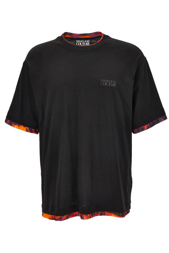 25SS 베르사체 반팔 티셔츠 78GAH6X1 J0001899 Black