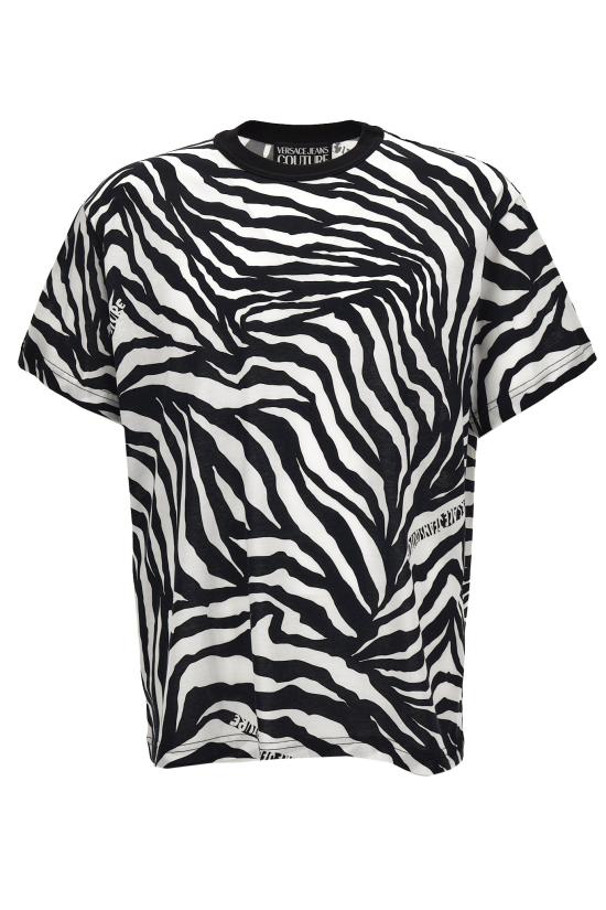 25SS 베르사체 반팔 티셔츠 78GAH6R0 JS455L01 Black