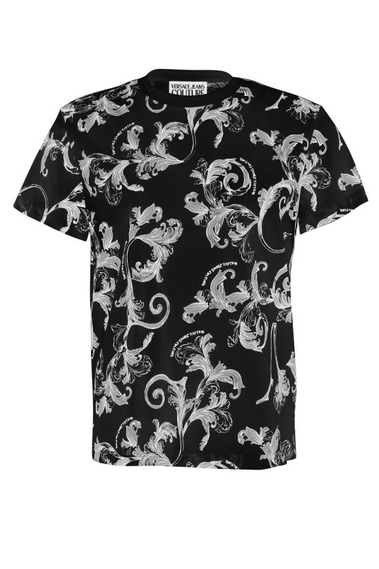 25SS 베르사체 반팔 티셔츠 78GAH6S0 JS458899 Black