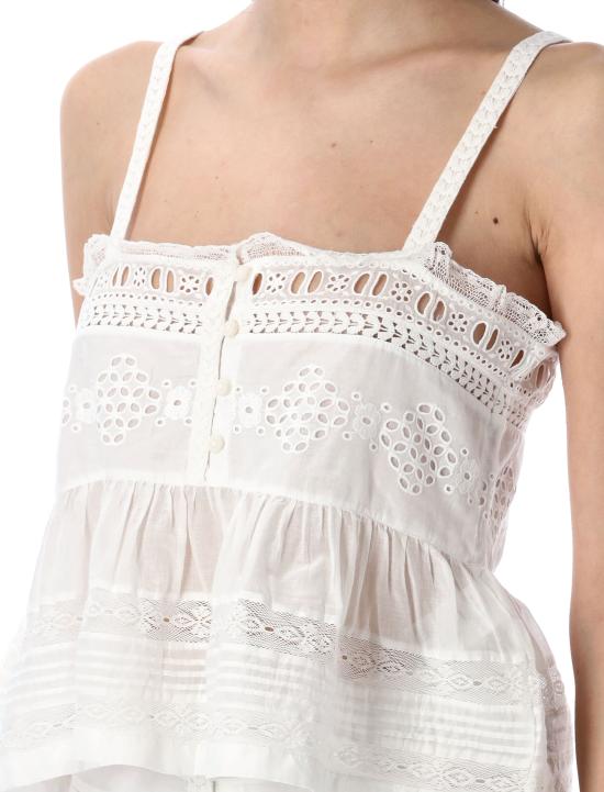 25SS 이자벨마랑에뚜왈 민소매 티셔츠 HT0542FAC1J15E 20WH Bianco - ISABEL MARANT ETOILE