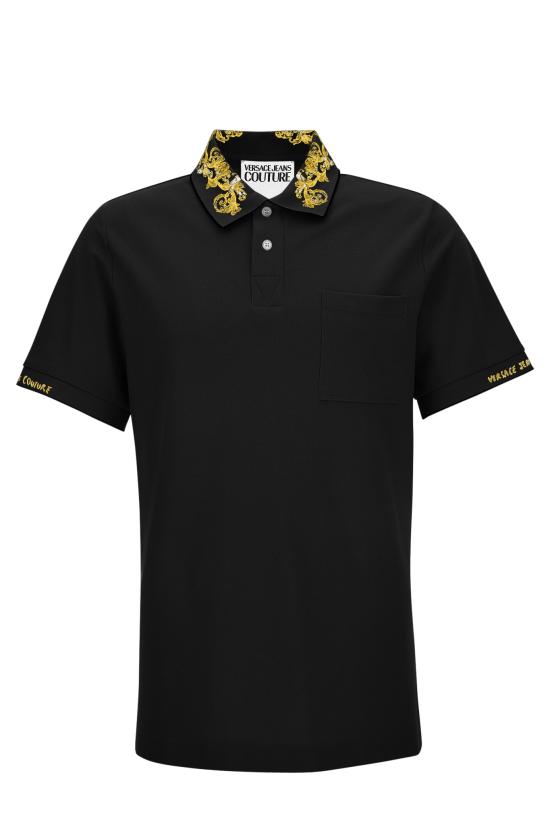 25SS 베르사체 바로크 폴로 셔츠 78GAGT04 CJ01TG89 Black