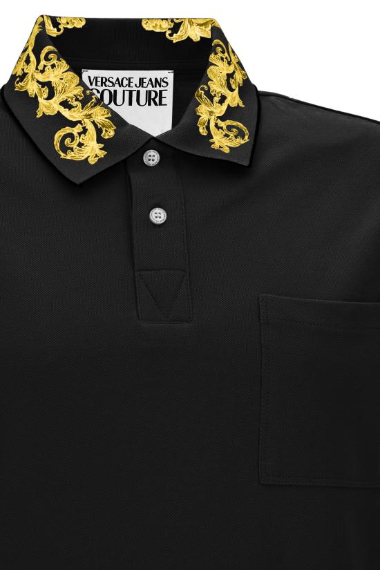 25SS 베르사체 바로크 폴로 셔츠 78GAGT04 CJ01TG89 Black - VERSACE
