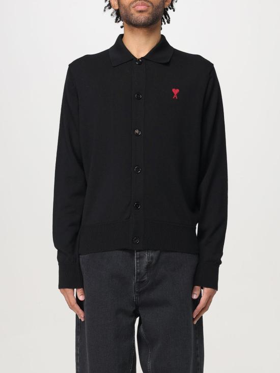 25SS 아미 가디건 HKC211KN0025001 BLACK DOM