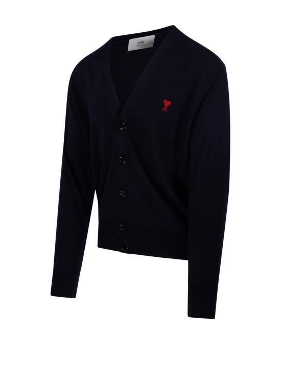 25FW 아미 AMI DE COEUR 아미 드 쾨르 울 가디건 BFHKC111KN0025430 NIGHT BLUE DOM - AMI