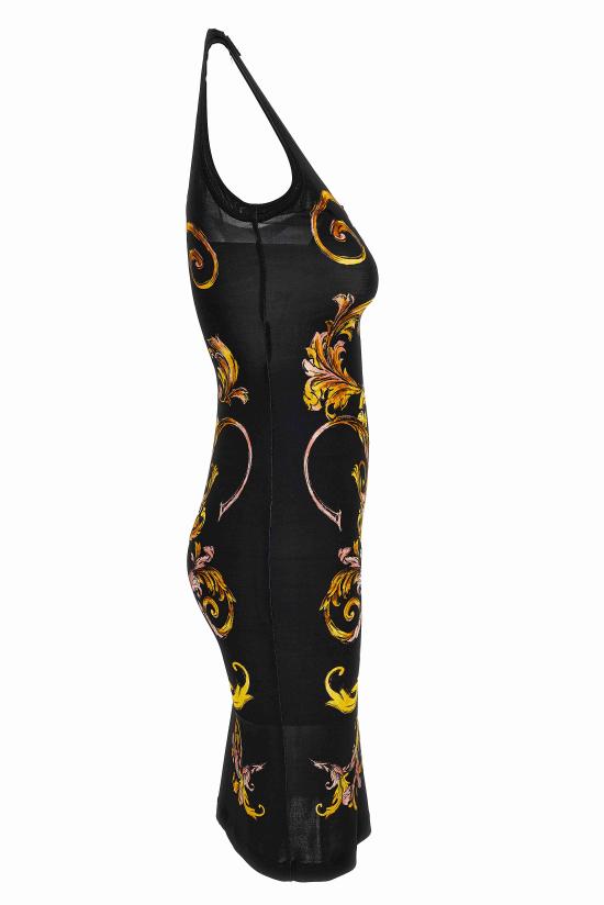 25SS 베르사체 미디 원피스 78HAO9P6 JS473G89 Black - VERSACE