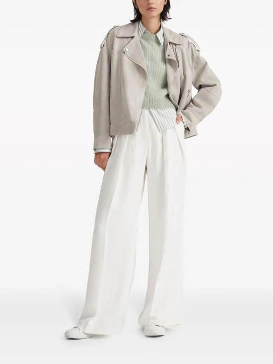  브루넬로 쿠치넬리 바이커 자켓 MPCAI2926C9593 Grey - BRUNELLO CUCINELLI