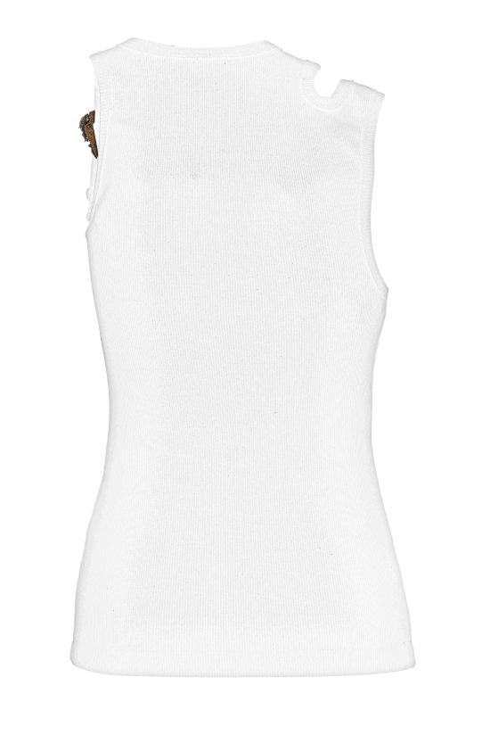 25SS 베르사체 민소매 티셔츠 78HAM603 J0004003 White - VERSACE