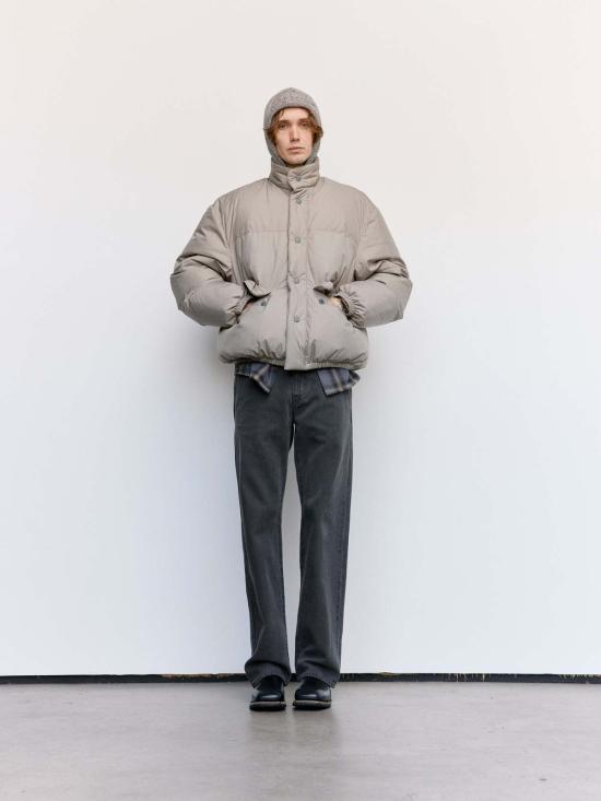  아워레가시 숏패딩 Our Legacy Doubleganger 나일론 퍼파 재킷 베이지 멜 - OUR LEGACY