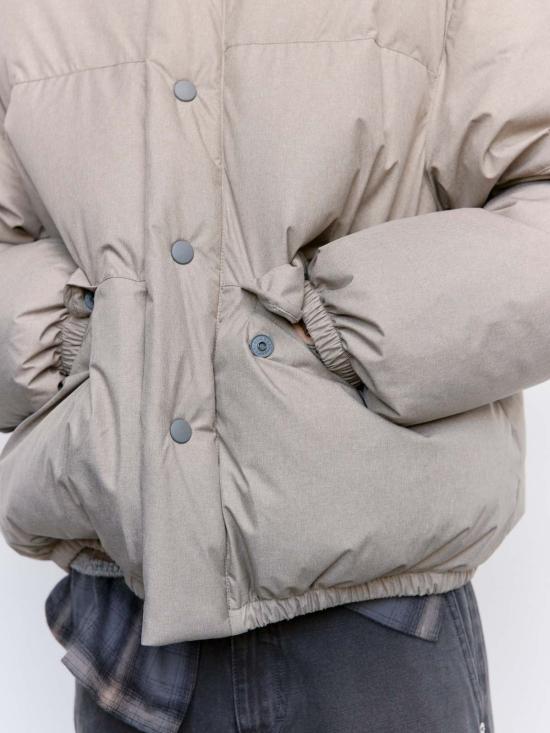  아워레가시 숏패딩 Our Legacy Doubleganger 나일론 퍼파 재킷 베이지 멜 - OUR LEGACY