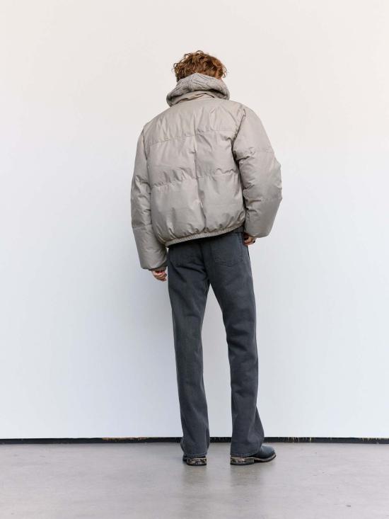  아워레가시 숏패딩 Our Legacy Doubleganger 나일론 퍼파 재킷 베이지 멜 - OUR LEGACY