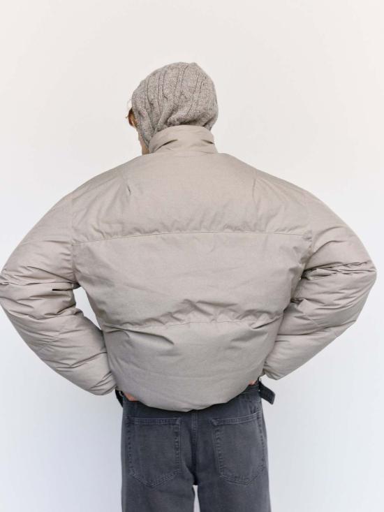  아워레가시 숏패딩 Our Legacy Doubleganger 나일론 퍼파 재킷 베이지 멜 - OUR LEGACY