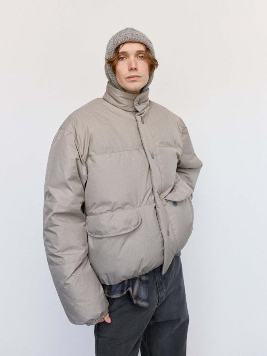  아워레가시 숏패딩 Our Legacy Doubleganger 나일론 퍼파 재킷 베이지 멜 - OUR LEGACY