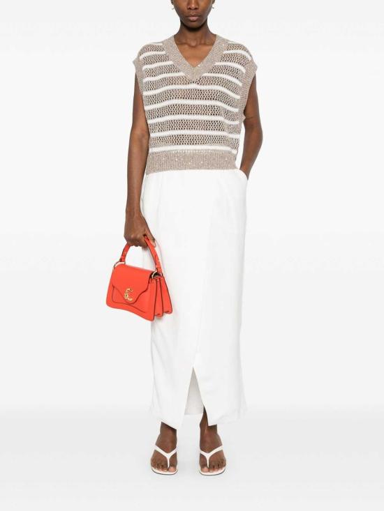  브루넬로 쿠치넬리 스커트 MH126G3814C600 Beige - BRUNELLO CUCINELLI