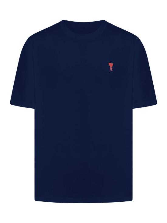 26SS 아미 스몰 하트 로고 티셔츠 BFUTS035724430 NIGHT BLUE DOM