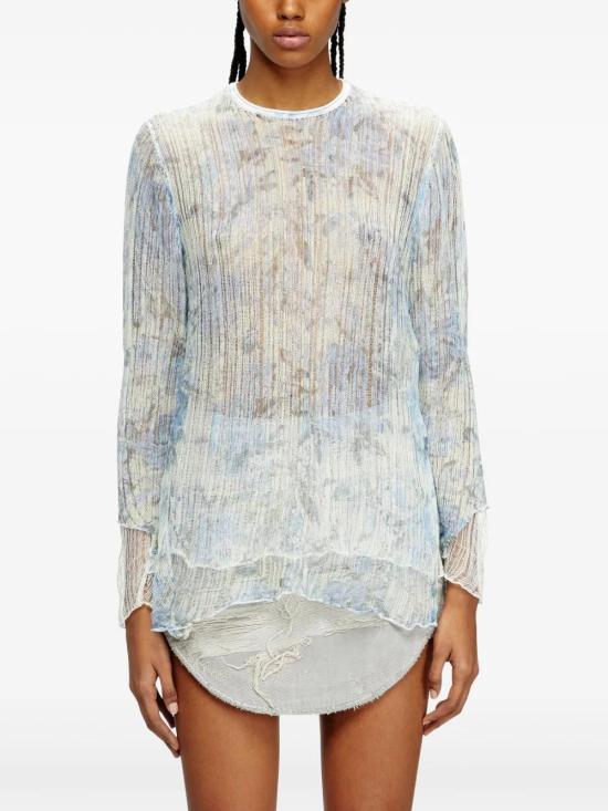  디젤 긴팔 티셔츠 A180170AFBT powder - DIESEL