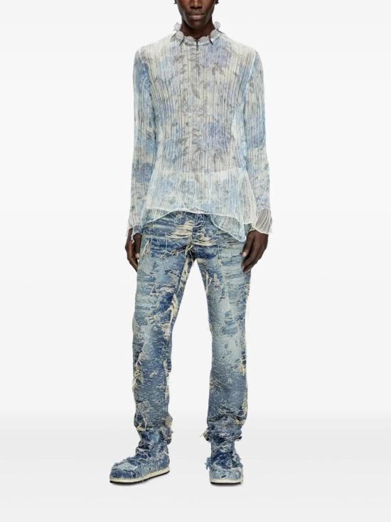  디젤 긴팔 티셔츠 A180170AFBT powder - DIESEL